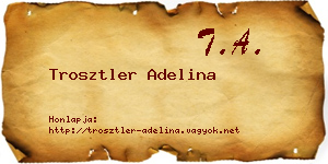 Trosztler Adelina névjegykártya